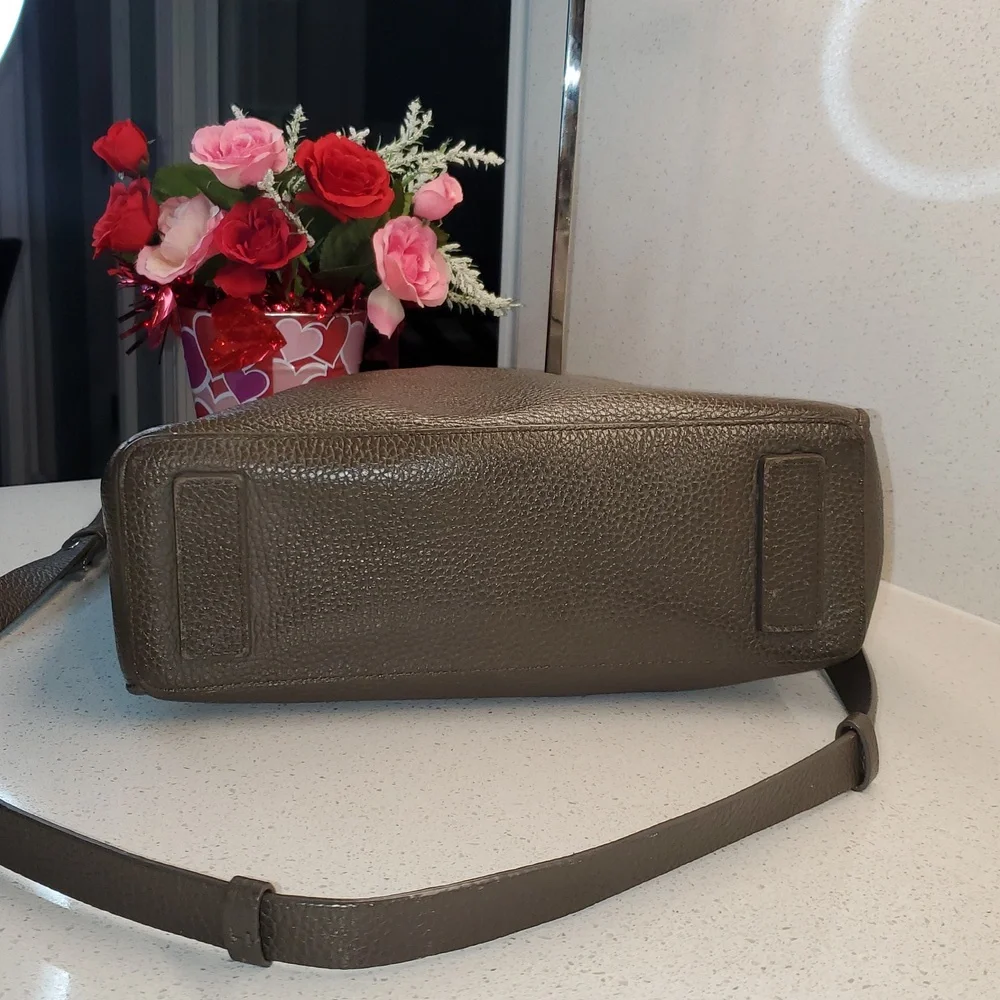 ALL SAINTS calfskin pebbled leather crossbody bag